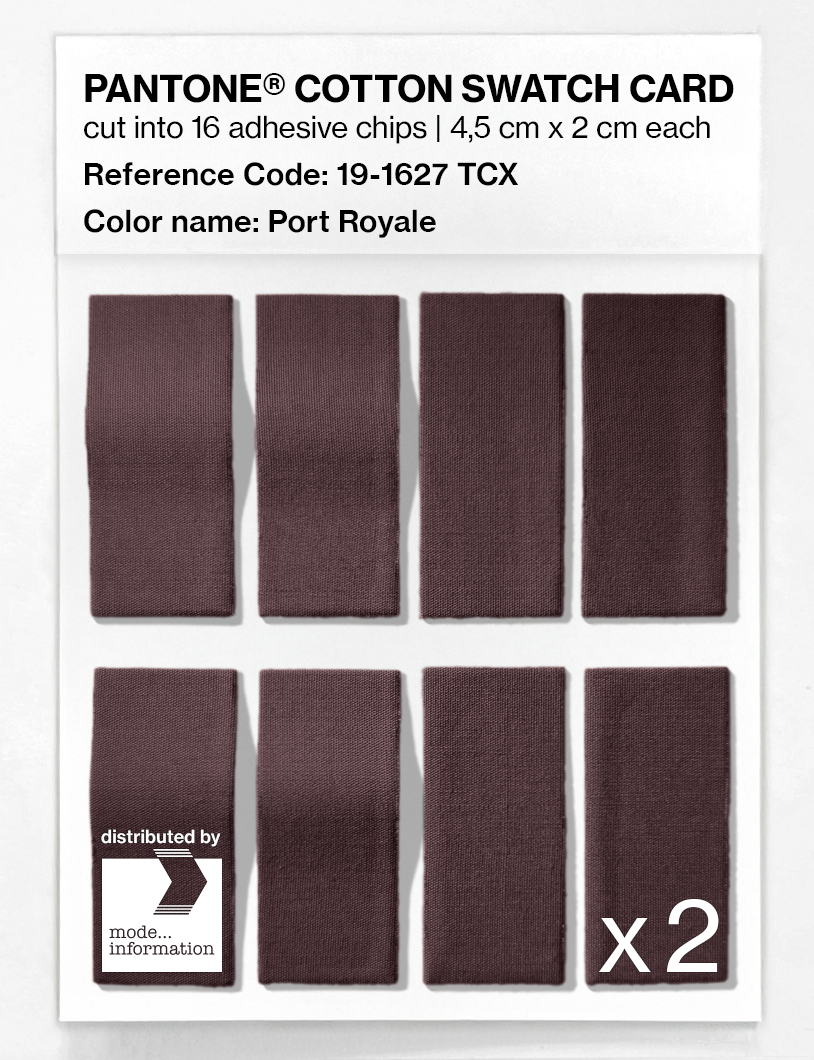 Product image 5 of the product “PANTONE® COTTON SWATCH CARD 19-1627 TCX Port Royale ”
