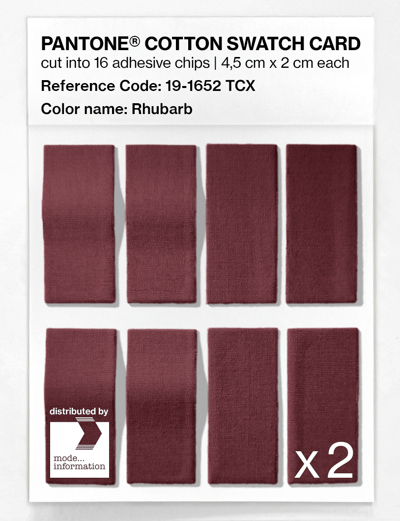 Product image 5 of the product “PANTONE® COTTON SWATCH CARD 19-1652 TCX Rhubarb ”