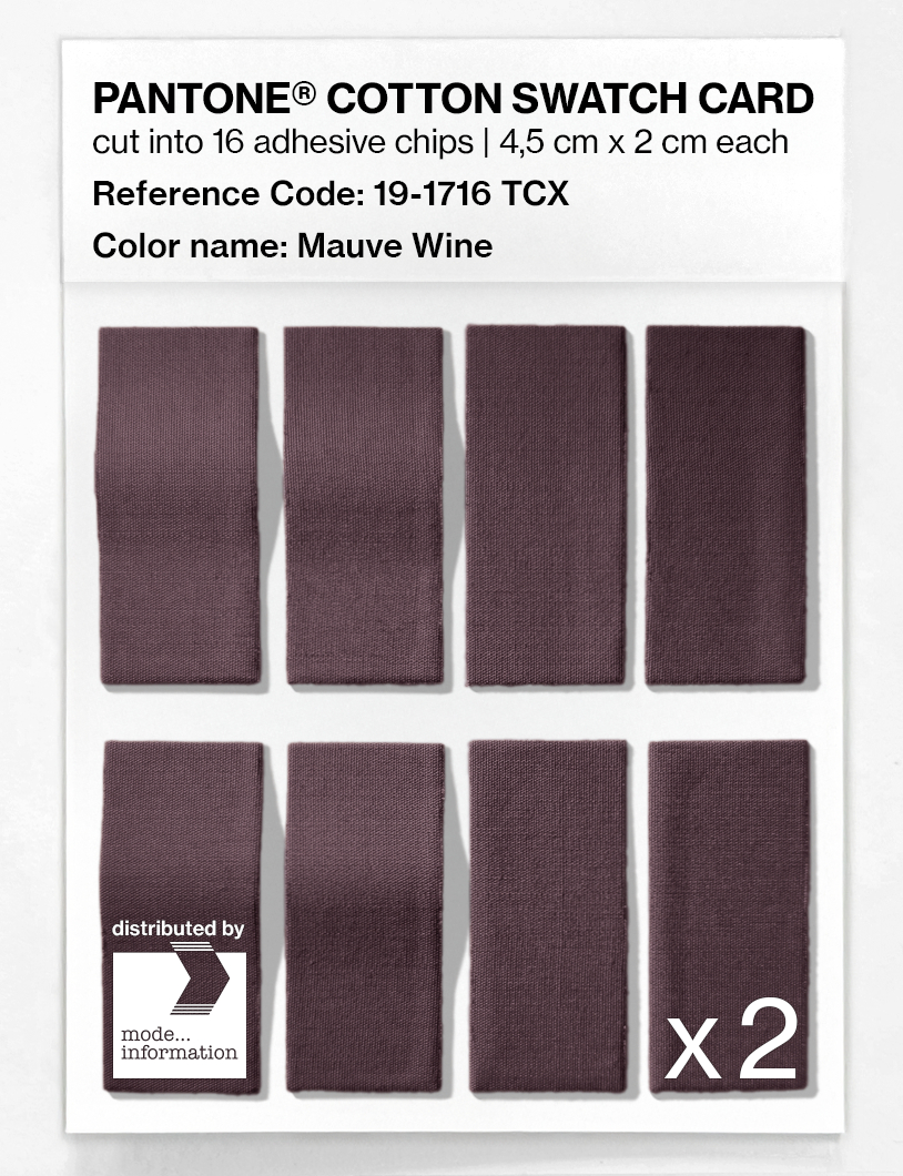 Product image 5 of the product “PANTONE® COTTON SWATCH CARD 19-1716 TCX Mauve Wine ”