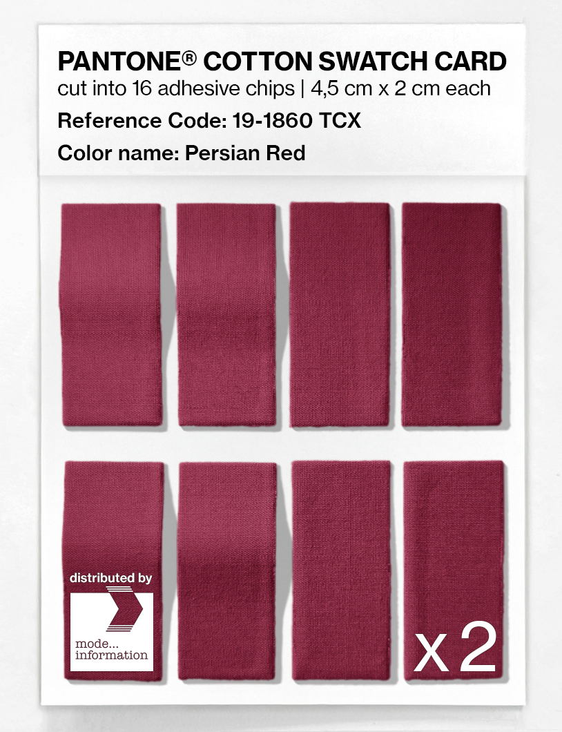 Product image 5 of the product “PANTONE® COTTON SWATCH CARD 19-1860 TCX Persian Red ”