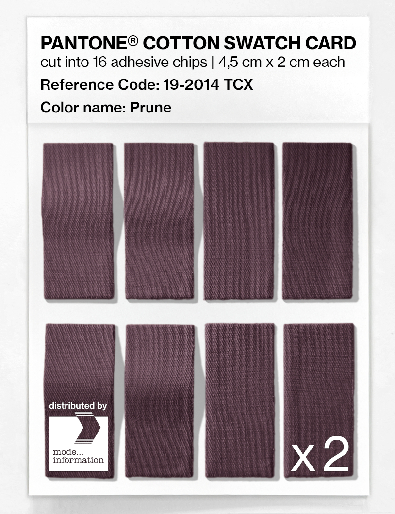 Product image 5 of the product “PANTONE® COTTON SWATCH CARD 19-2014 TCX Prune ”