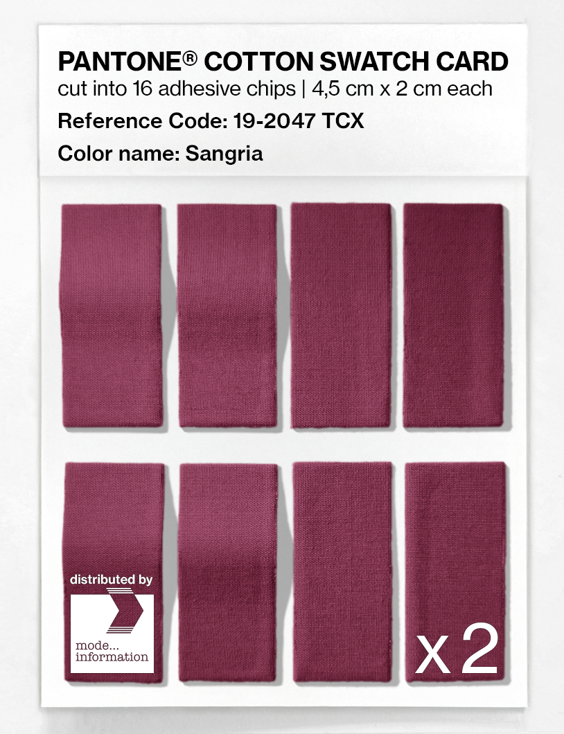 Product image 5 of the product “PANTONE® COTTON SWATCH CARD 19-2047 TCX Sangria ”
