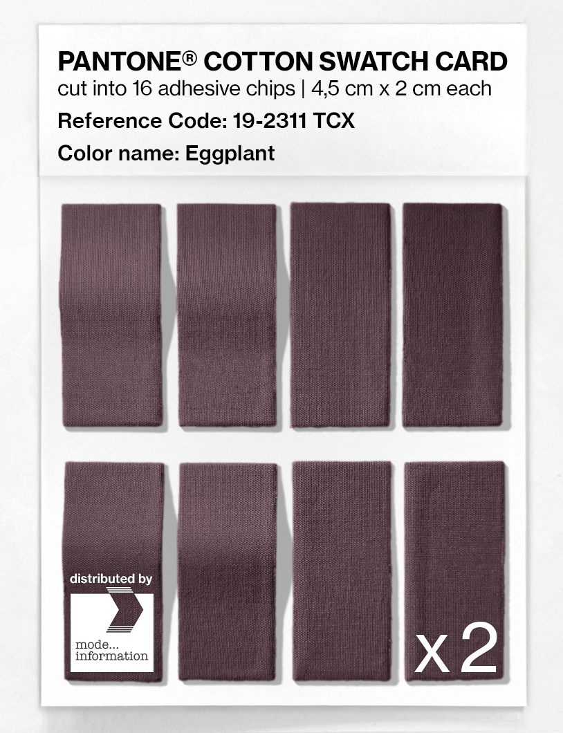 Product image 5 of the product “PANTONE® COTTON SWATCH CARD 19-2311 TCX Eggplant ”