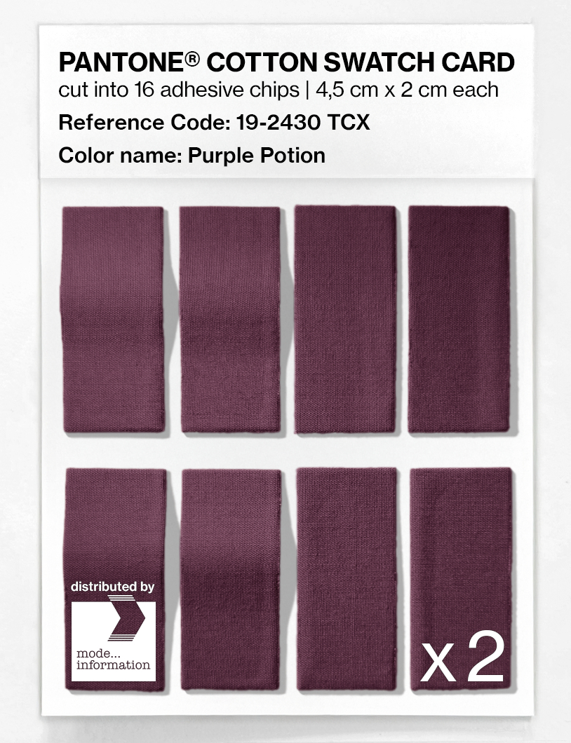 Product image 5 of the product “PANTONE® COTTON SWATCH CARD 19-2430 TCX Purple Potion ”