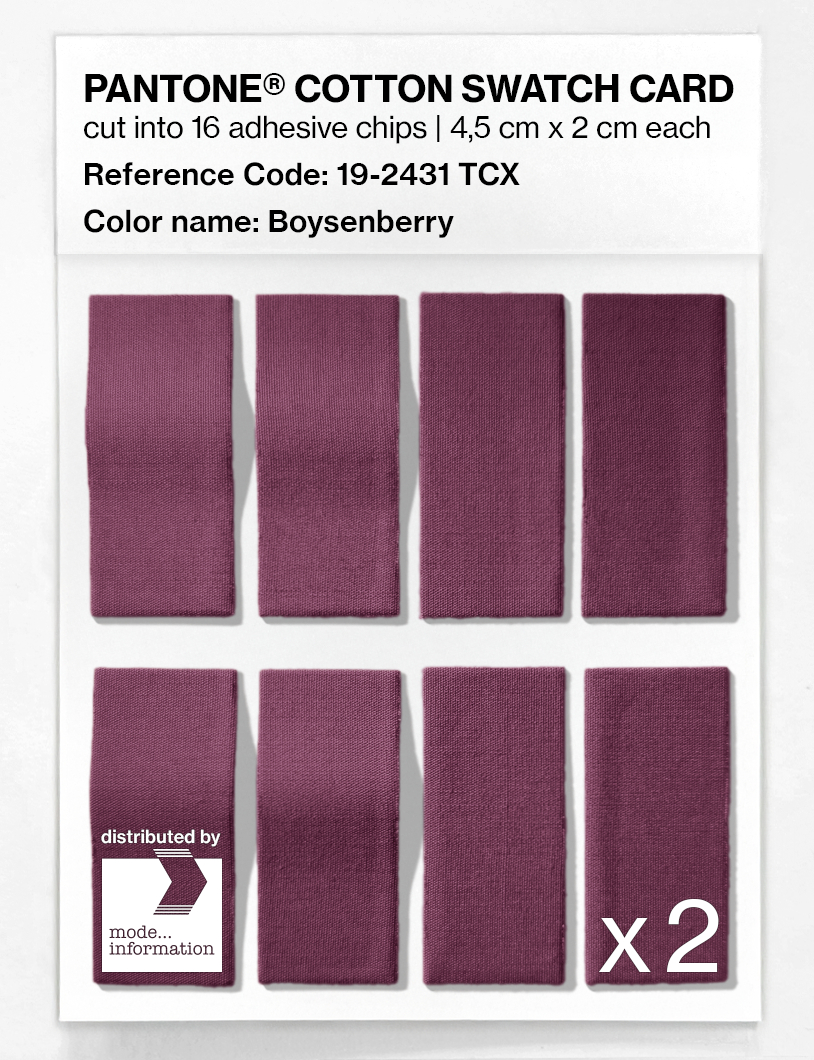 Product image 5 of the product “PANTONE® COTTON SWATCH CARD 19-2431 TCX Boysenberry ”
