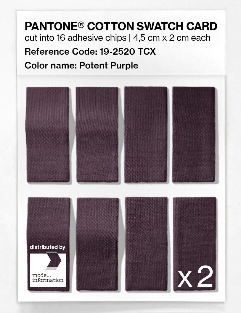 Product image 5 of the product “PANTONE® COTTON SWATCH CARD 19-2520 TCX Potent Purple ”