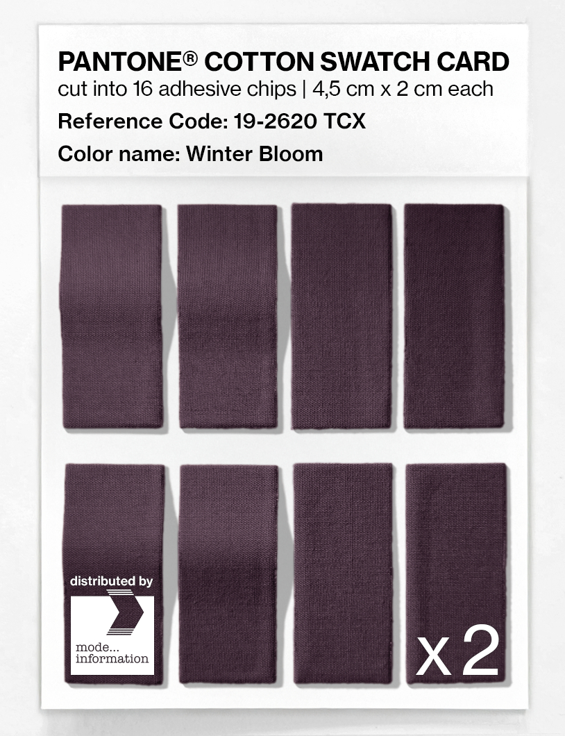 Product image 5 of the product “PANTONE® COTTON SWATCH CARD 19-2620 TCX Winter Bloom ”