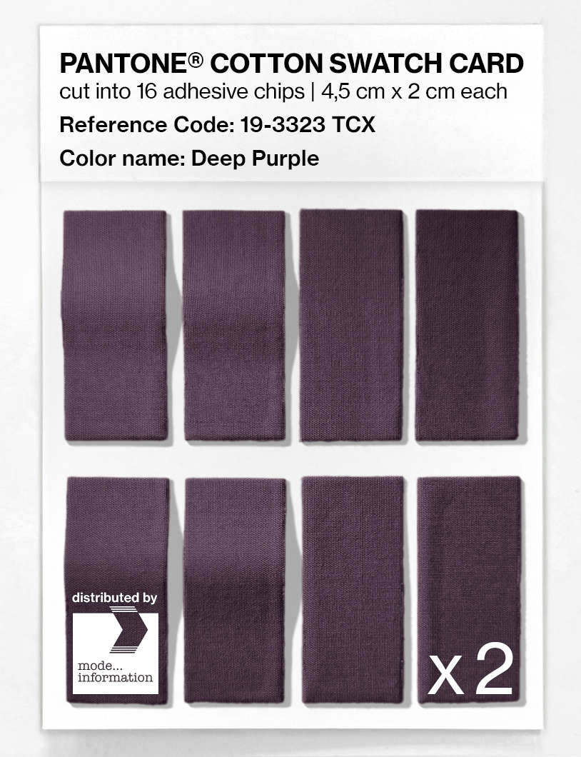 Product image 5 of the product “PANTONE® COTTON SWATCH CARD 19-3323 TCX Deep Purple ”