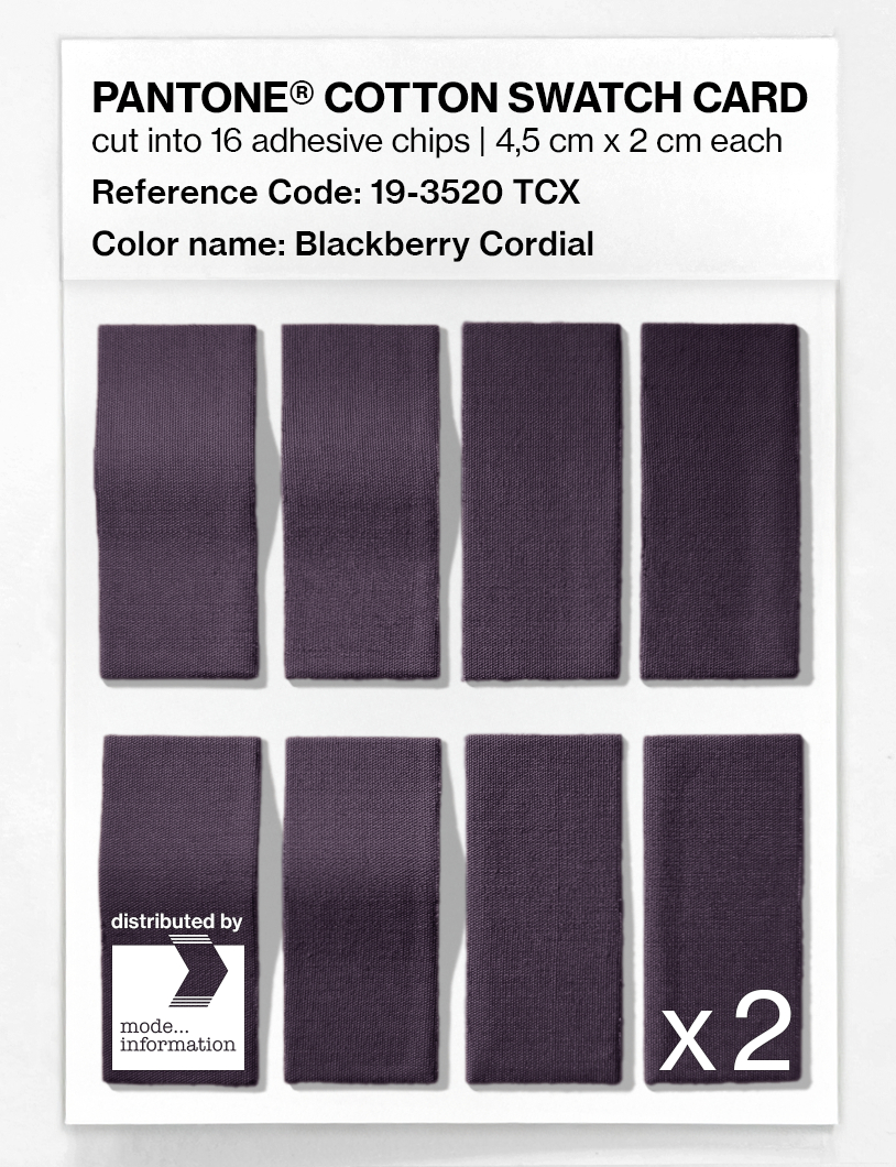 Product image 5 of the product “PANTONE® COTTON SWATCH CARD 19-3520 TCX Blackberry Cordial ”