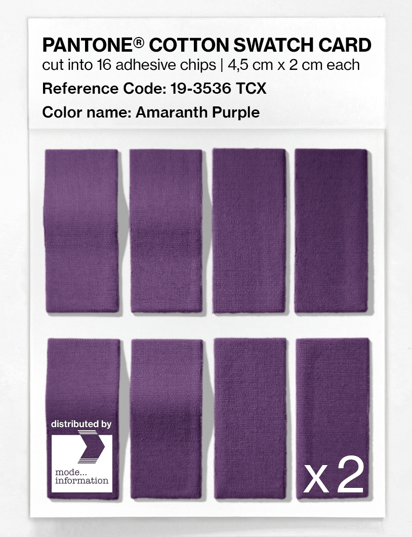 Product image 5 of the product “PANTONE® COTTON SWATCH CARD 19-3536 TCX Amaranth Purple ”