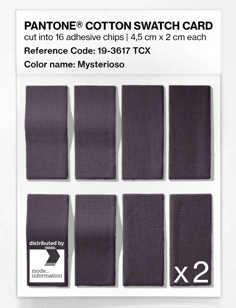Product image 5 of the product “PANTONE® COTTON SWATCH CARD 19-3617 TCX Mysterioso ”