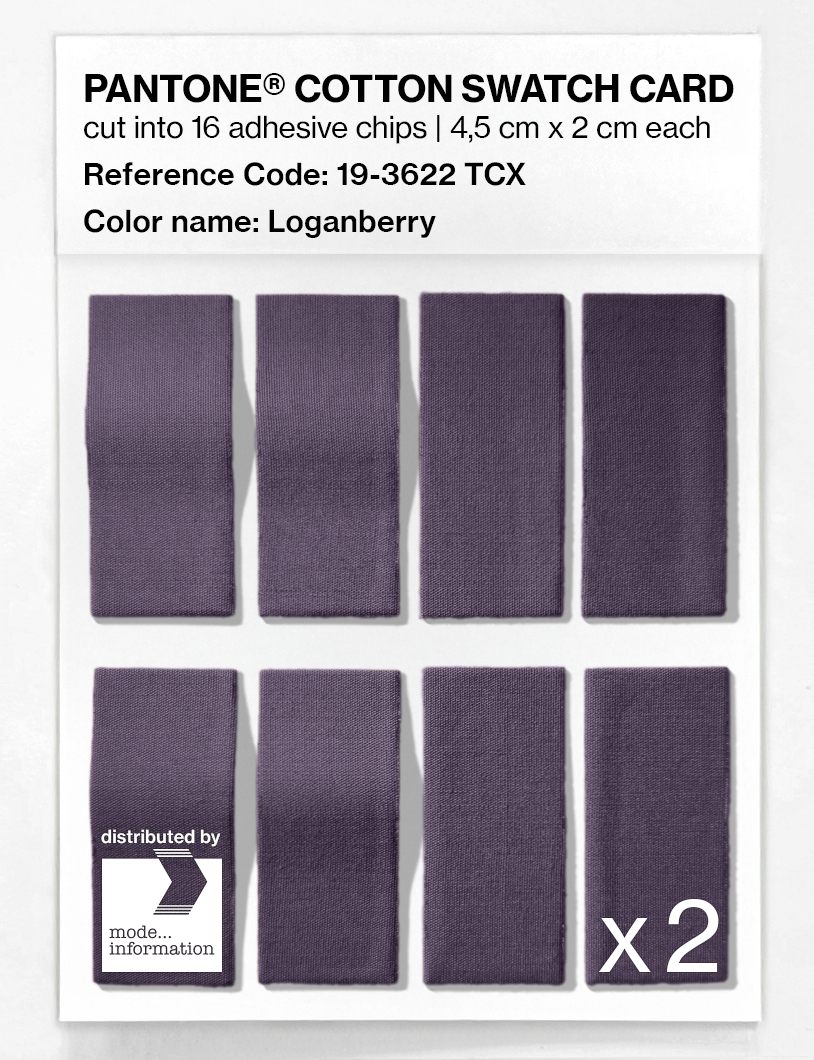 Product image 5 of the product “PANTONE® COTTON SWATCH CARD 19-3622 TCX Loganberry ”