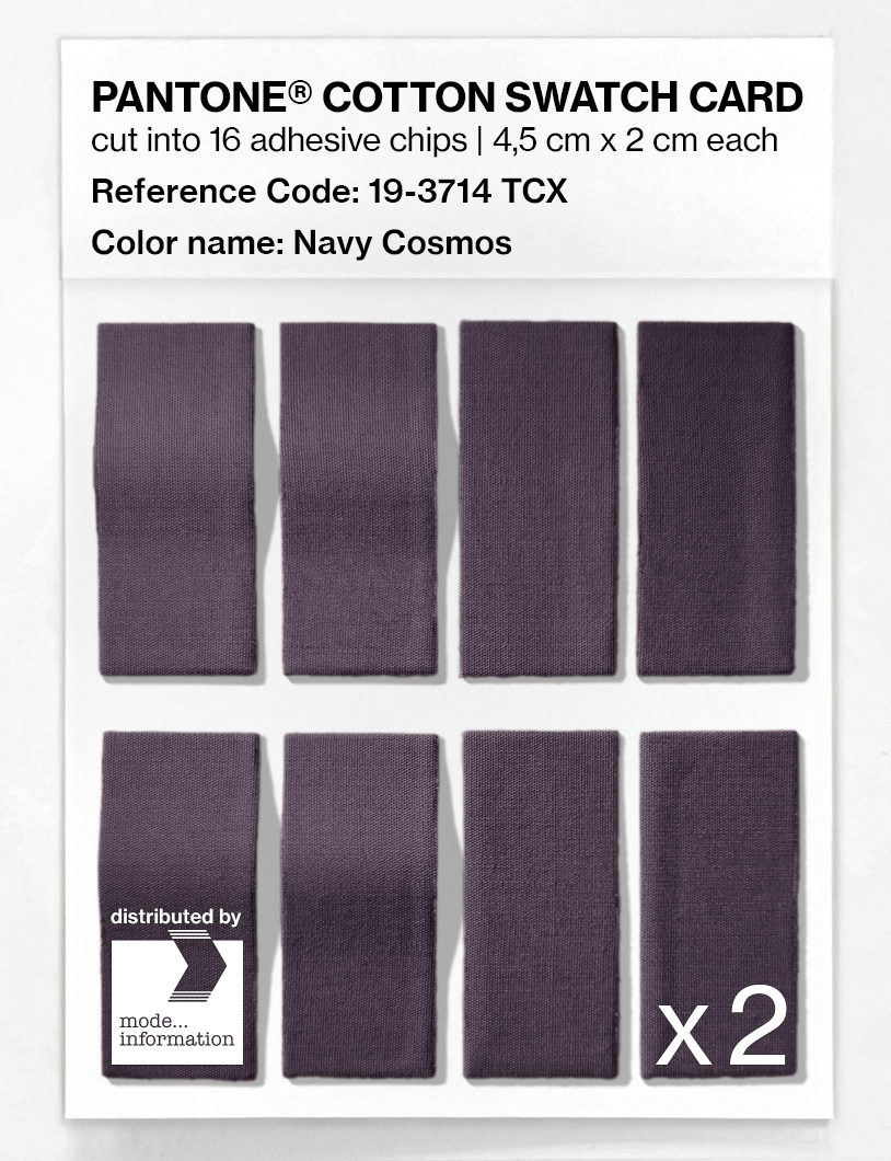 Product image 5 of the product “PANTONE® COTTON SWATCH CARD 19-3714 TCX Navy Cosmos ”