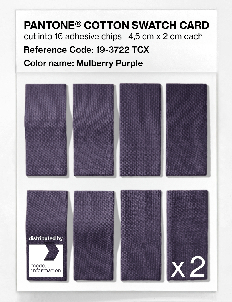 Product image 5 of the product “PANTONE® COTTON SWATCH CARD 19-3722 TCX Mulberry Purple ”
