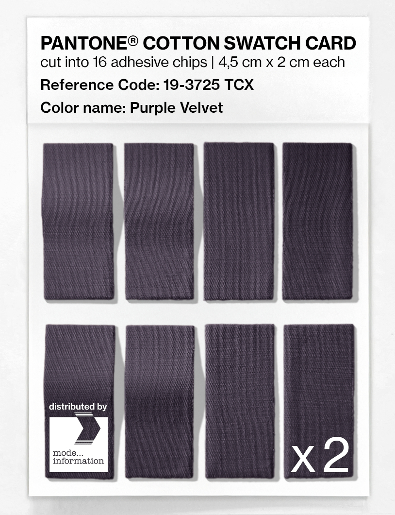 Product image 5 of the product “PANTONE® COTTON SWATCH CARD 19-3725 TCX Purple Velvet ”