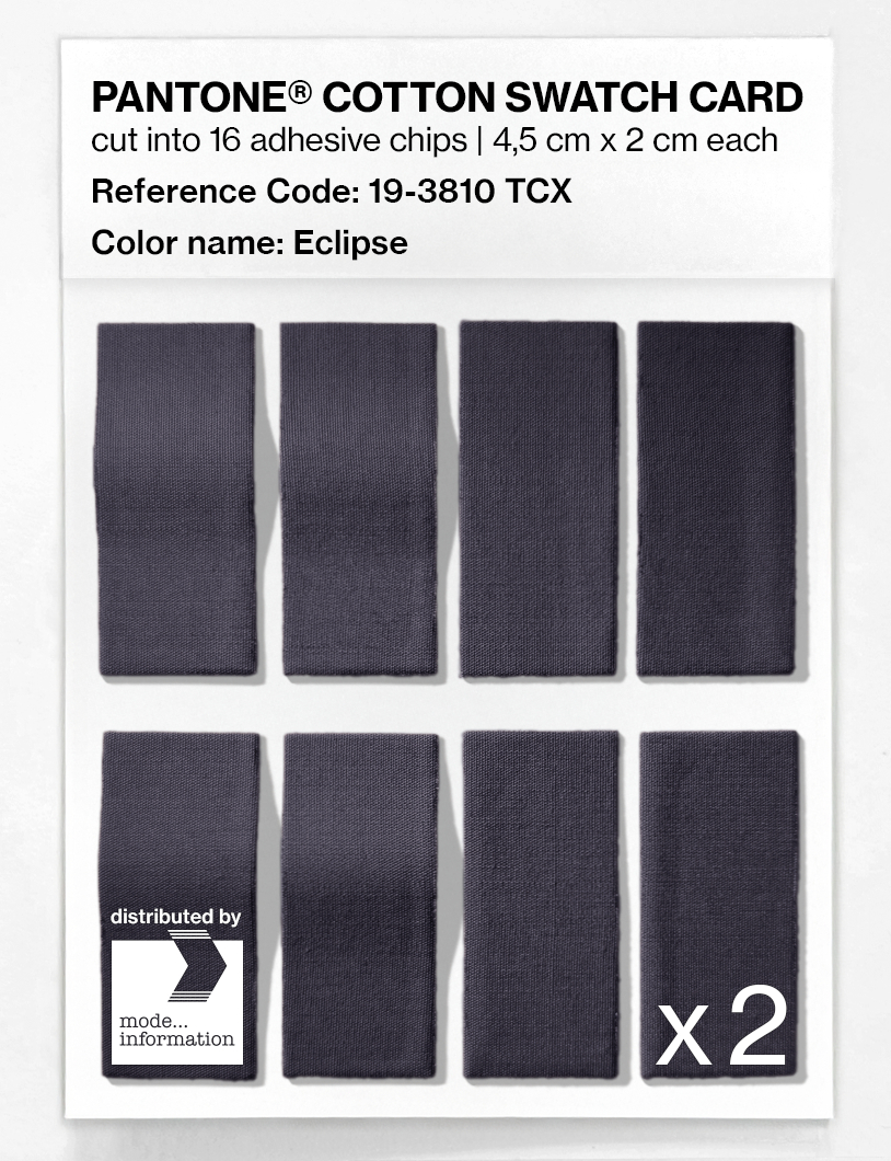 Product image 5 of the product “PANTONE® COTTON SWATCH CARD 19-3810 TCX Eclipse ”