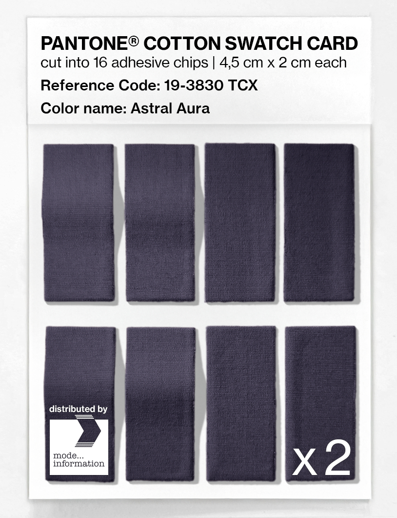 Product image 5 of the product “PANTONE® COTTON SWATCH CARD 19-3830 TCX Astral Aura ”