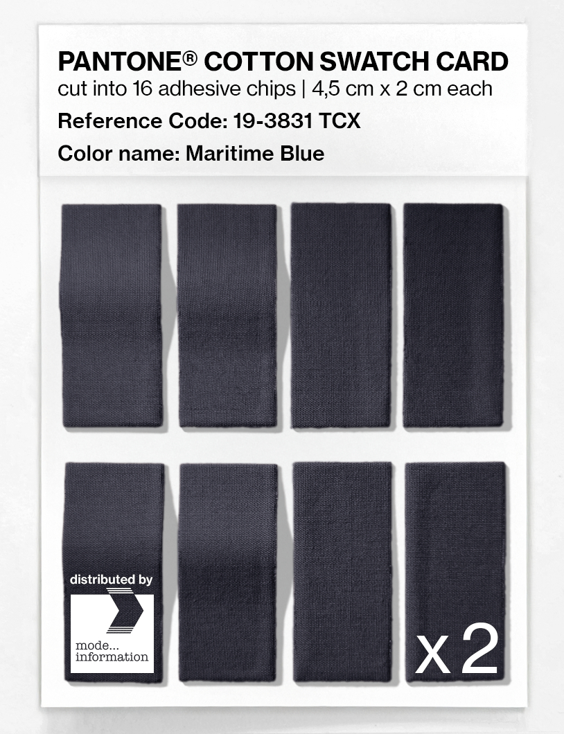 Product image 5 of the product “PANTONE® COTTON SWATCH CARD 19-3831 TCX Maritime Blue ”