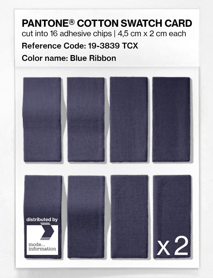 Product image 5 of the product “PANTONE® COTTON SWATCH CARD 19-3839 TCX Blue Ribbon ”