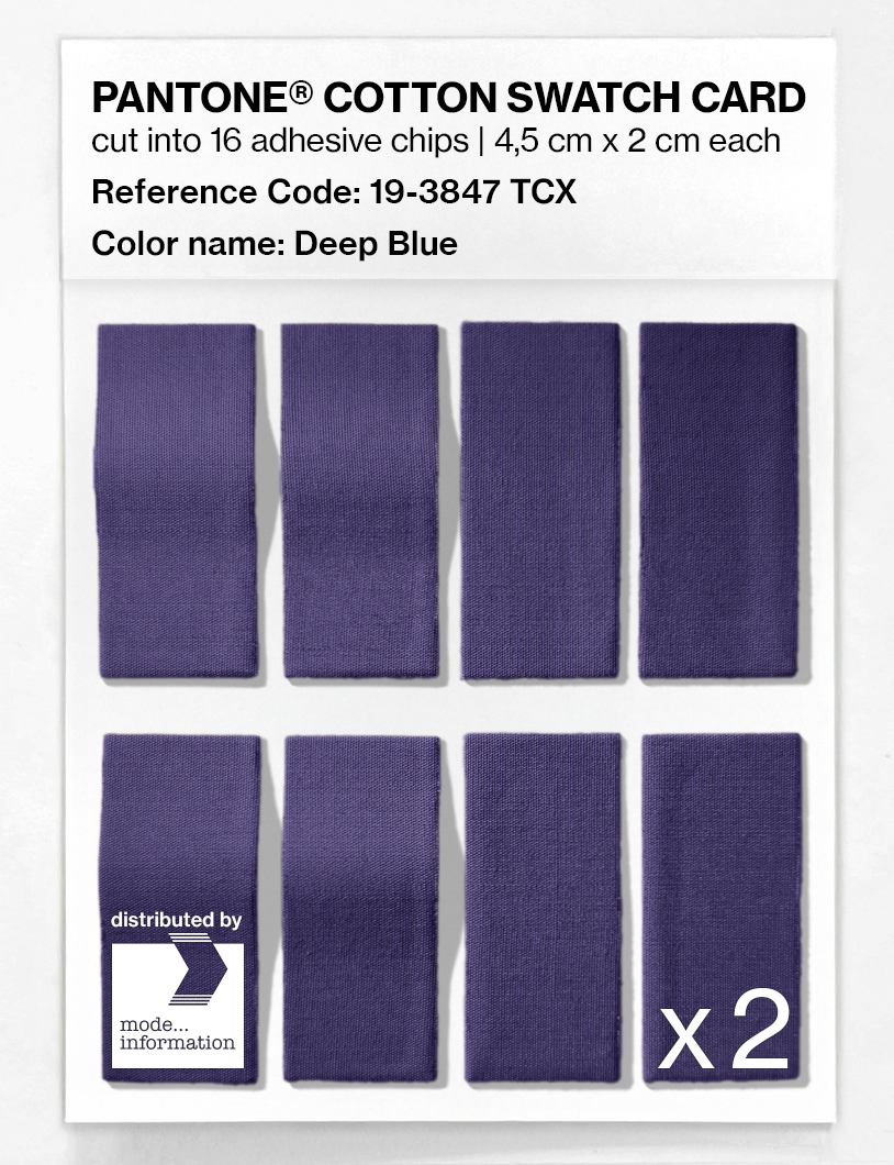 Product image 5 of the product “PANTONE® COTTON SWATCH CARD 19-3847 TCX Deep Blue ”