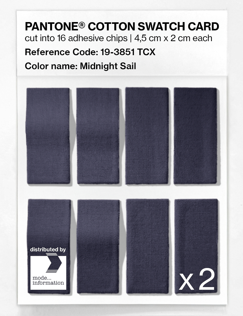Product image 5 of the product “PANTONE® COTTON SWATCH CARD 19-3851 TCX Midnight Sail ”