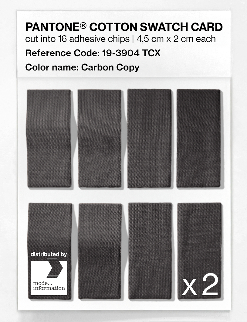 Product image 5 of the product “PANTONE® COTTON SWATCH CARD 19-3904 TCX Carbon Copy ”