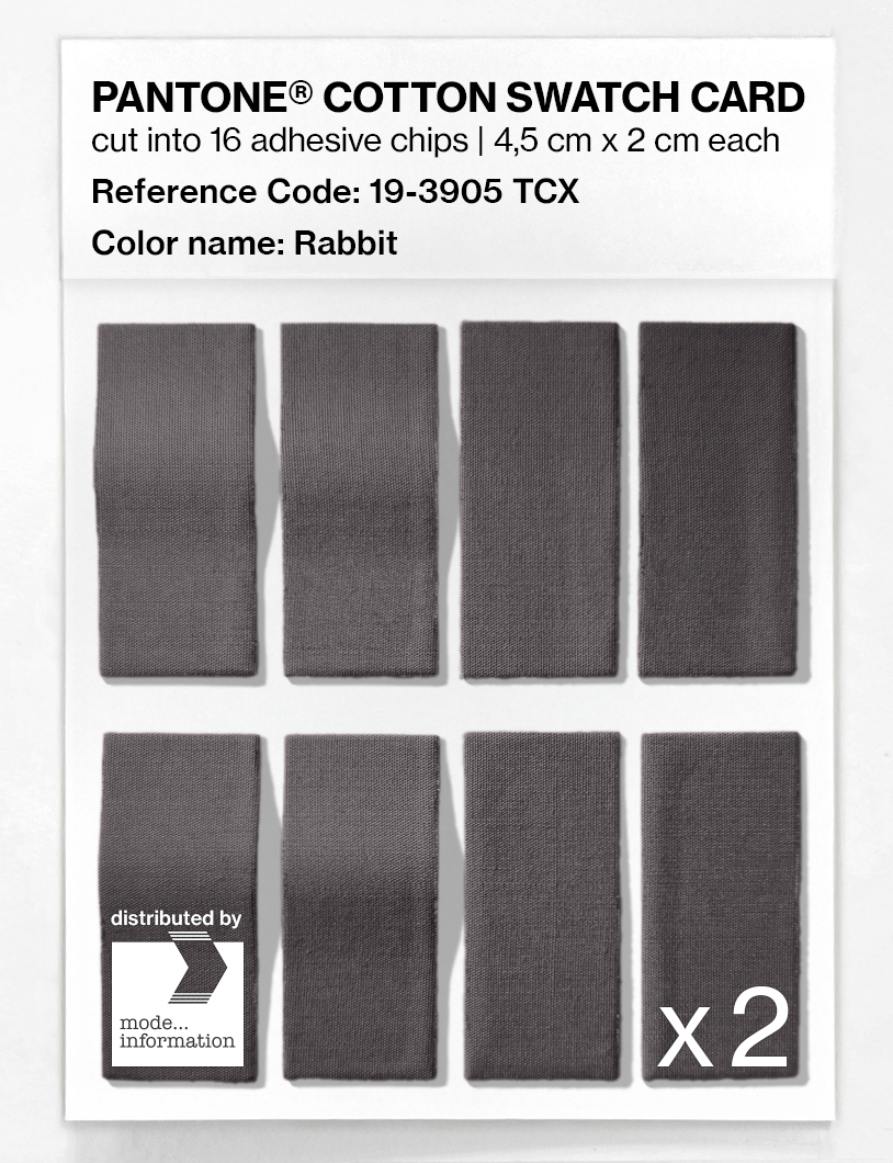 Product image 5 of the product “PANTONE® COTTON SWATCH CARD 19-3905 TCX Rabbit ”