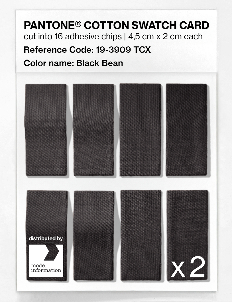 Product image 5 of the product “PANTONE® COTTON SWATCH CARD 19-3909 TCX Black Bean ”
