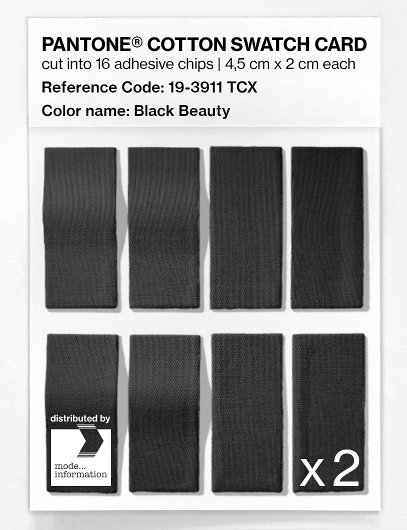 Product image 5 of the product “PANTONE® COTTON SWATCH CARD 19-3911 TCX Black Beauty ”