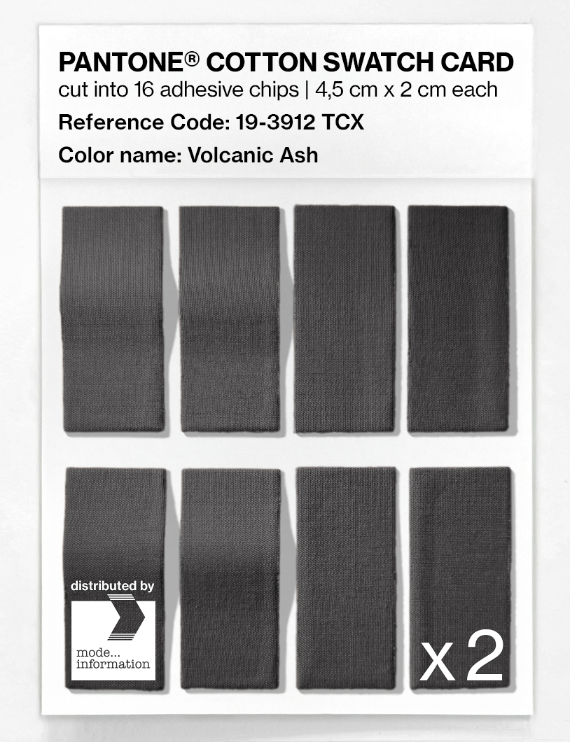 Product image 5 of the product “PANTONE® COTTON SWATCH CARD 19-3912 TCX Volcanic Ash ”