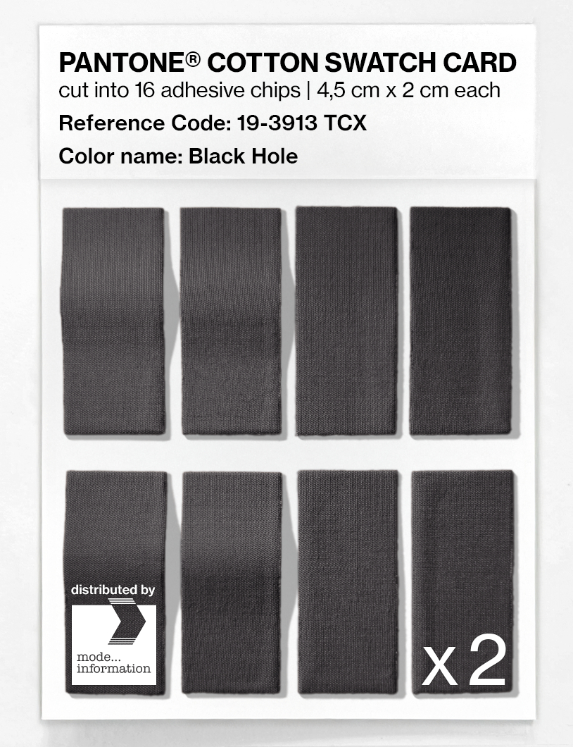 Product image 5 of the product “PANTONE® COTTON SWATCH CARD 19-3913 TCX Black Hole ”