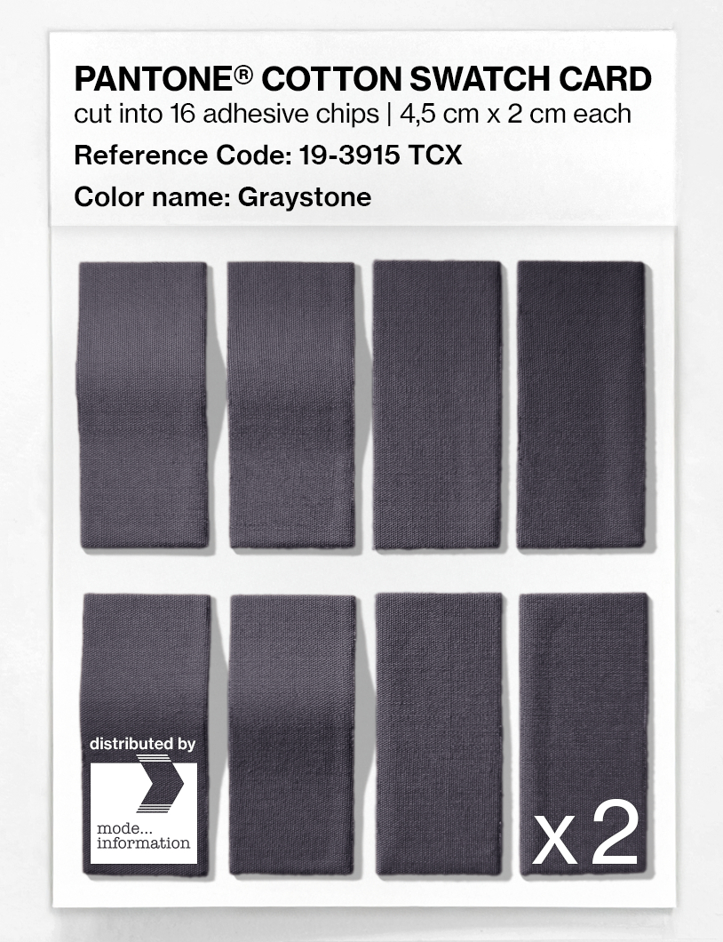 Product image 5 of the product “PANTONE® COTTON SWATCH CARD 19-3915 TCX Graystone ”