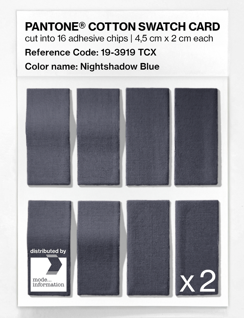 Product image 5 of the product “PANTONE® COTTON SWATCH CARD 19-3919 TCX Nightshadow Blue ”