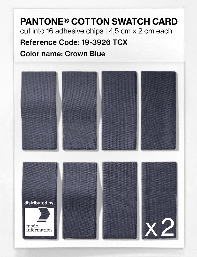 Product image 5 of the product “PANTONE® COTTON SWATCH CARD 19-3926 TCX Crown Blue ”