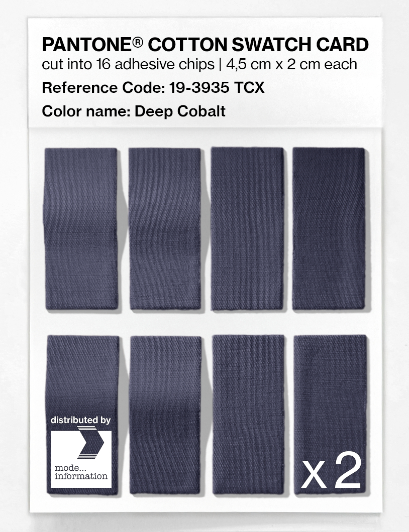 Product image 5 of the product “PANTONE® COTTON SWATCH CARD 19-3935 TCX Deep Cobalt ”