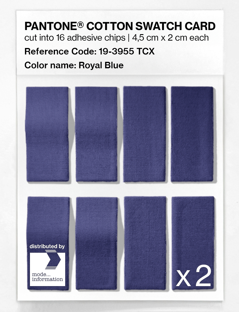 Product image 5 of the product “PANTONE® COTTON SWATCH CARD 19-3955 TCX Royal Blue ”