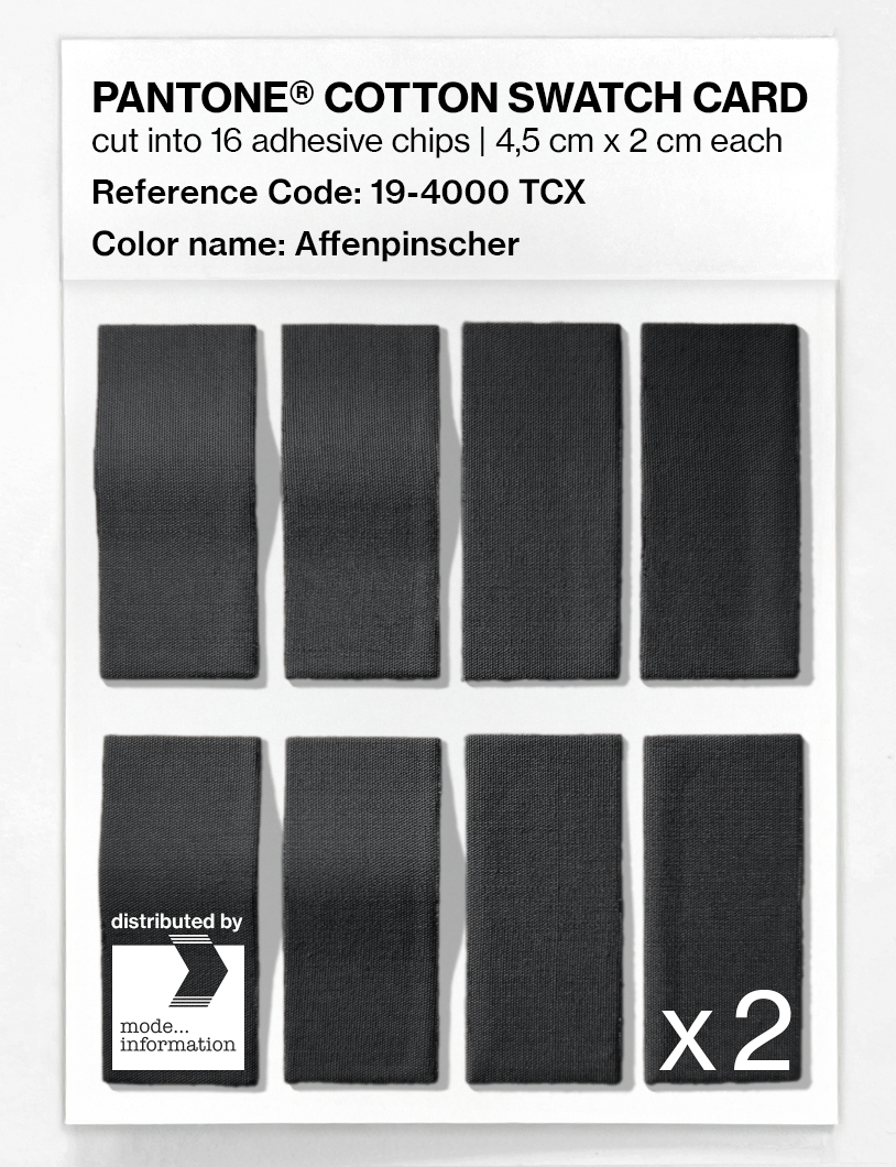 Product image 5 of the product “PANTONE® COTTON SWATCH CARD 19-4000 TCX Affenpinscher ”