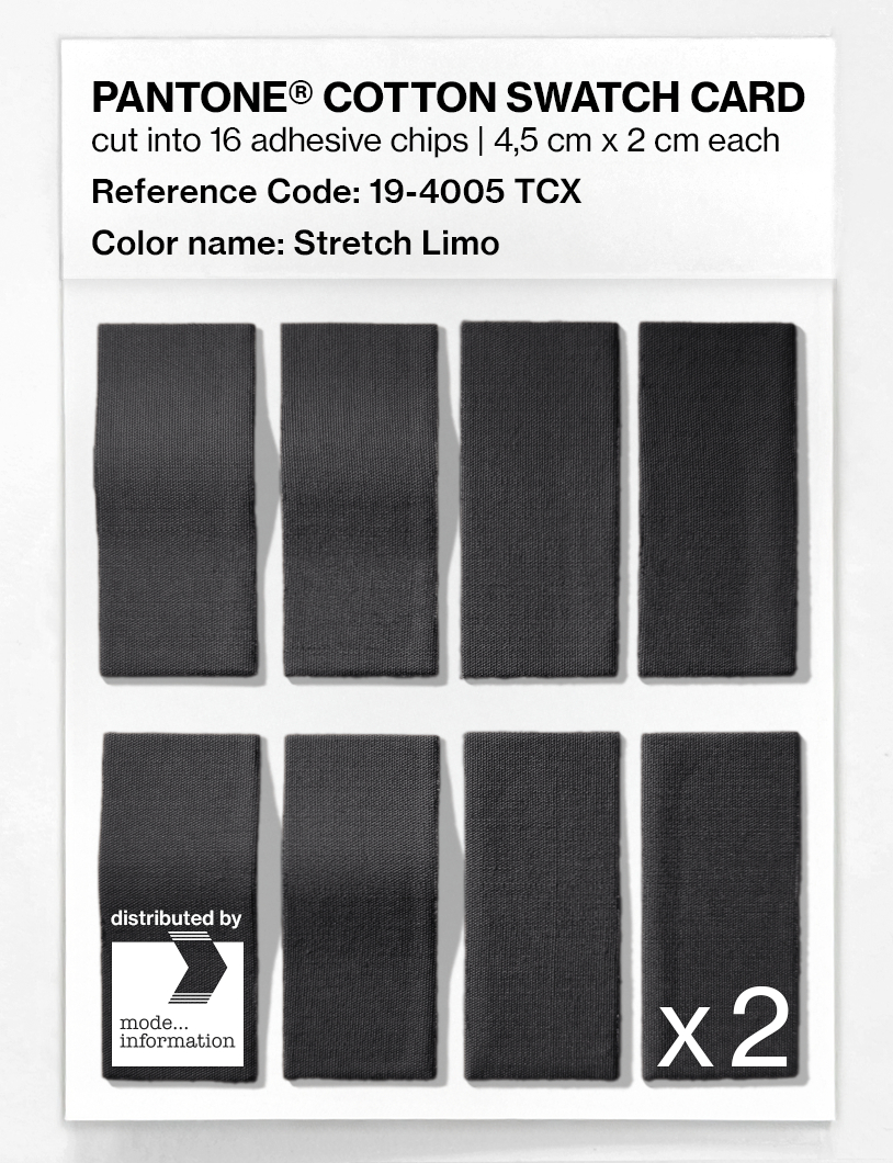 Product image 5 of the product “PANTONE® COTTON SWATCH CARD 19-4005 TCX Stretch Limo ”