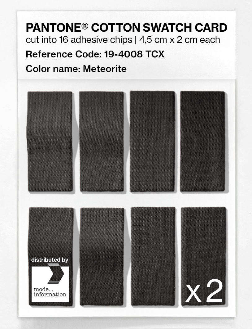 Product image 5 of the product “PANTONE® COTTON SWATCH CARD 19-4008 TCX Meteorite ”