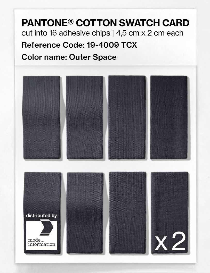 Product image 5 of the product “PANTONE® COTTON SWATCH CARD 19-4009 TCX Outer Space ”