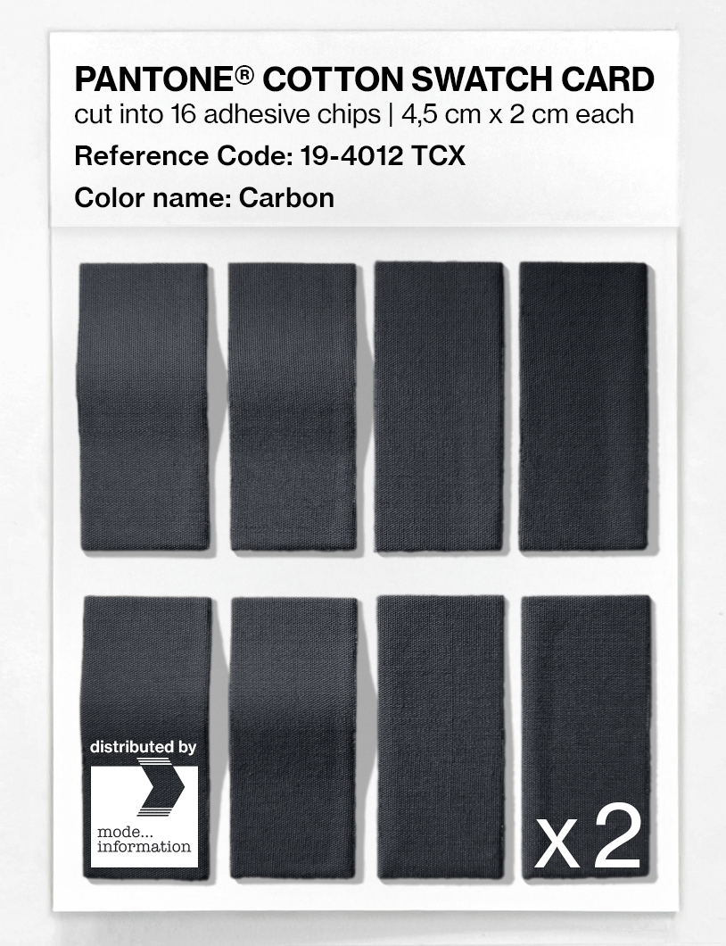 Product image 5 of the product “PANTONE® COTTON SWATCH CARD 19-4012 TCX Carbon ”
