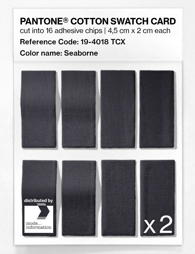 Product image 5 of the product “PANTONE® COTTON SWATCH CARD 19-4018 TCX Seaborne ”
