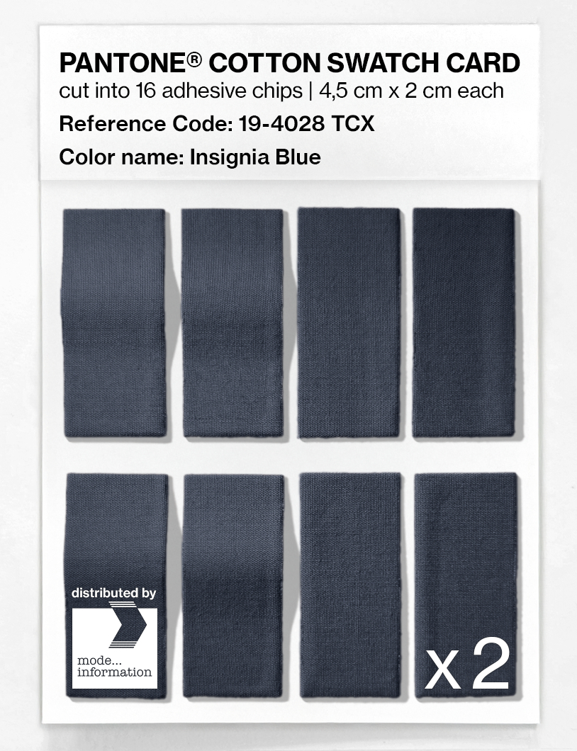 Product image 5 of the product “PANTONE® COTTON SWATCH CARD 19-4028 TCX Insignia Blue ”