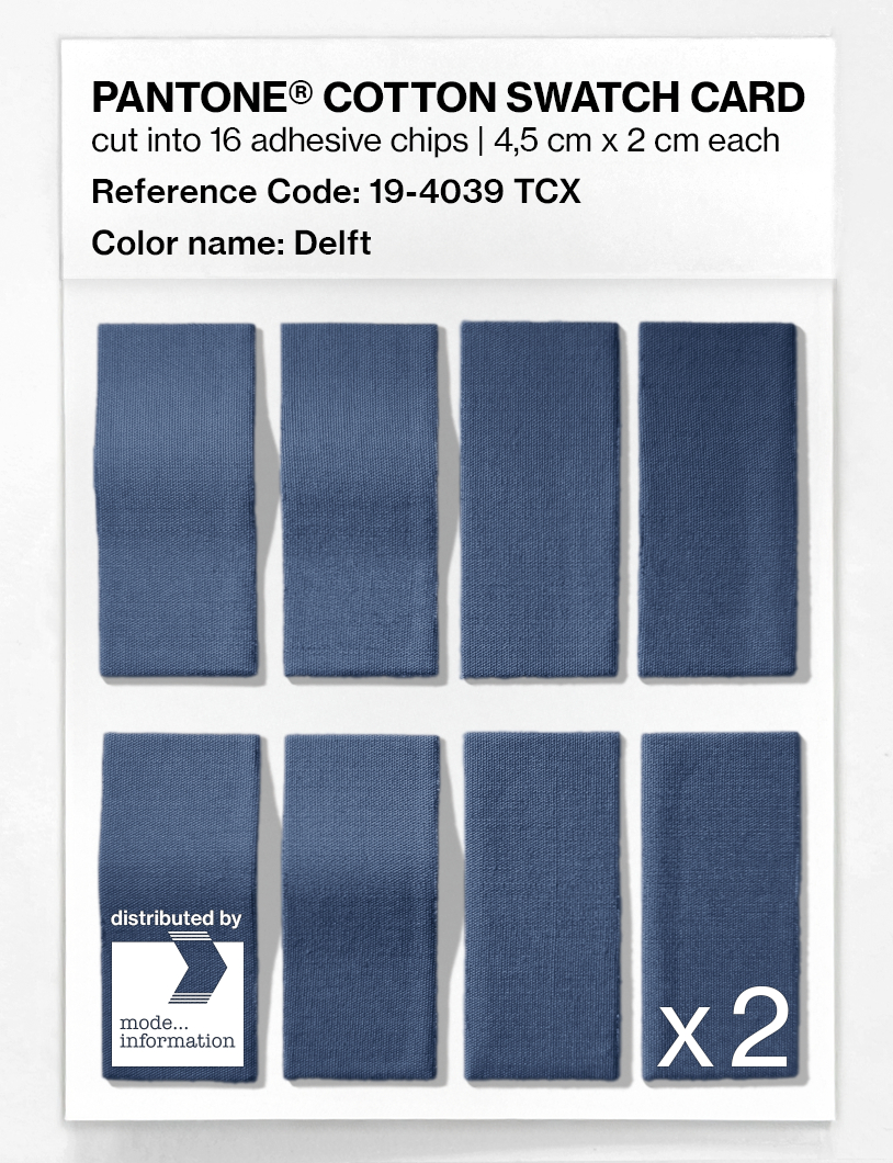 Product image 5 of the product “PANTONE® COTTON SWATCH CARD 19-4039 TCX Delft ”