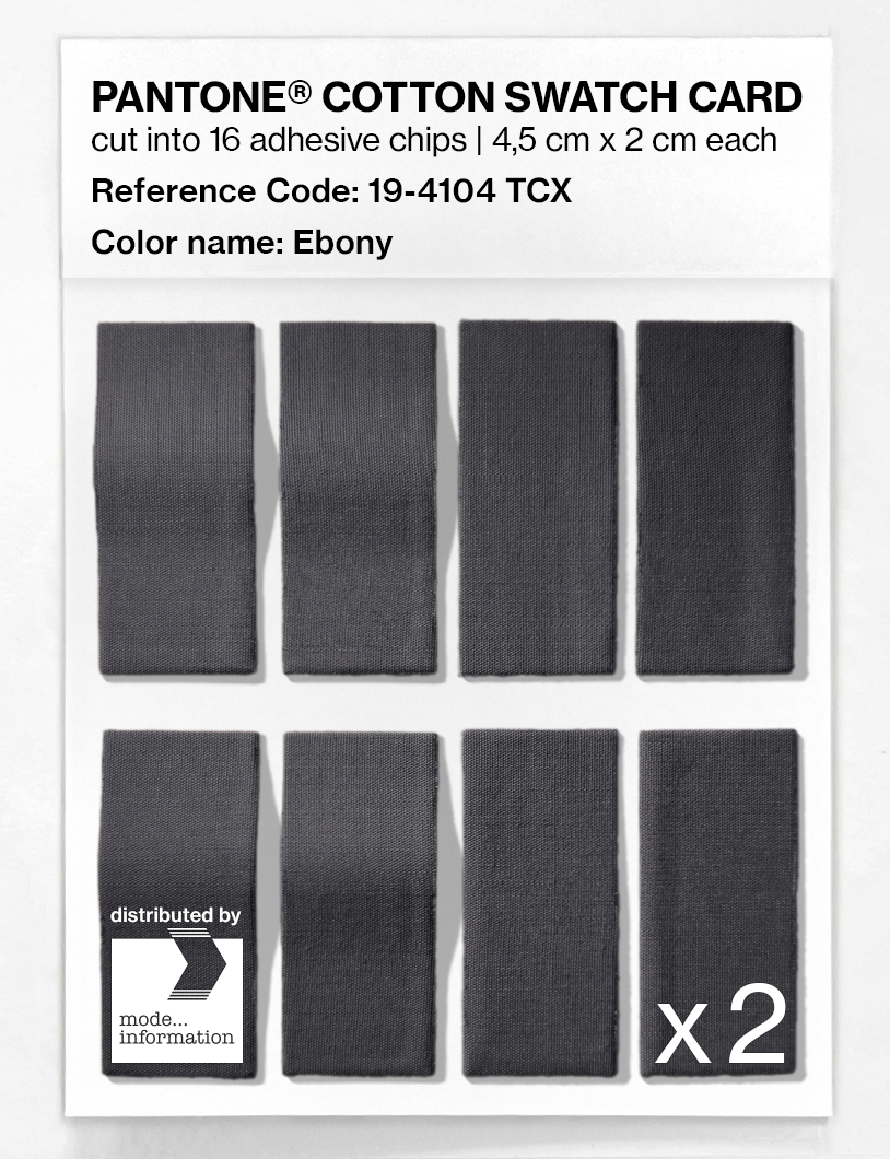 Product image 5 of the product “PANTONE® COTTON SWATCH CARD 19-4104 TCX Ebony ”