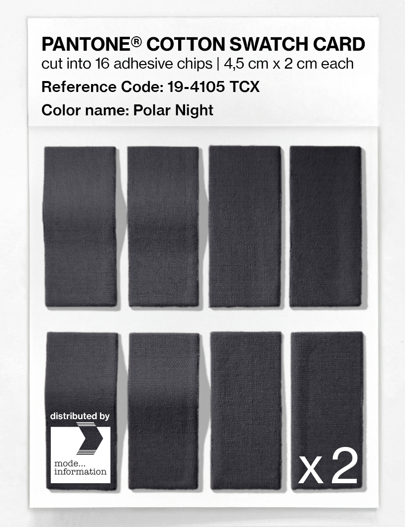 Product image 5 of the product “PANTONE® COTTON SWATCH CARD 19-4105 TCX Polar Night ”