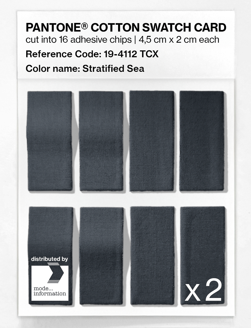 Product image 5 of the product “PANTONE® COTTON SWATCH CARD 19-4112 TCX Stratified Sea ”