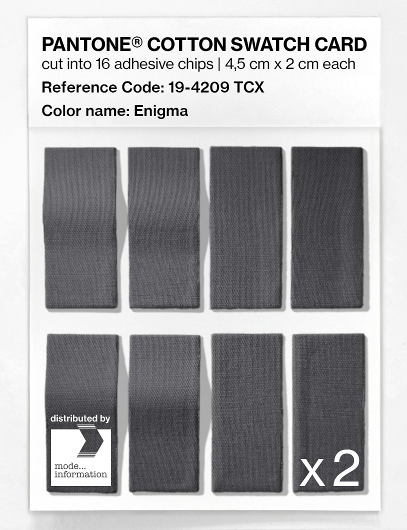 Product image 5 of the product “PANTONE® COTTON SWATCH CARD 19-4209 TCX Enigma ”