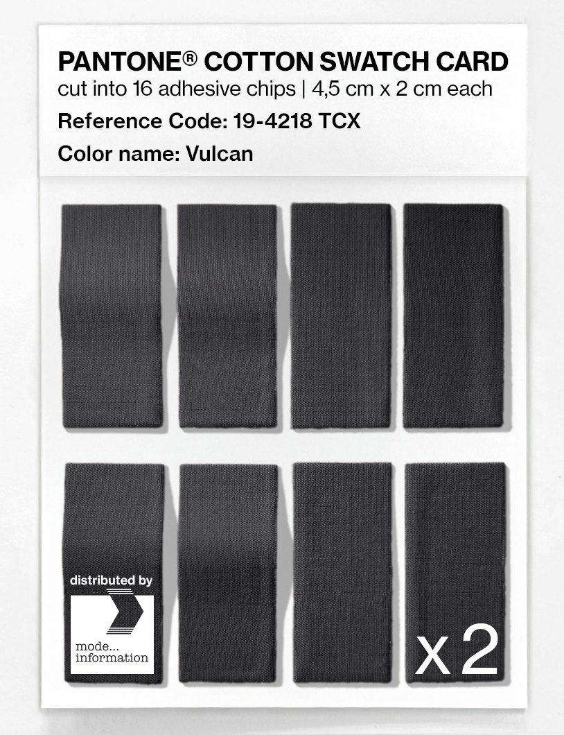 Product image 5 of the product “PANTONE® COTTON SWATCH CARD 19-4218 TCX Vulcan ”