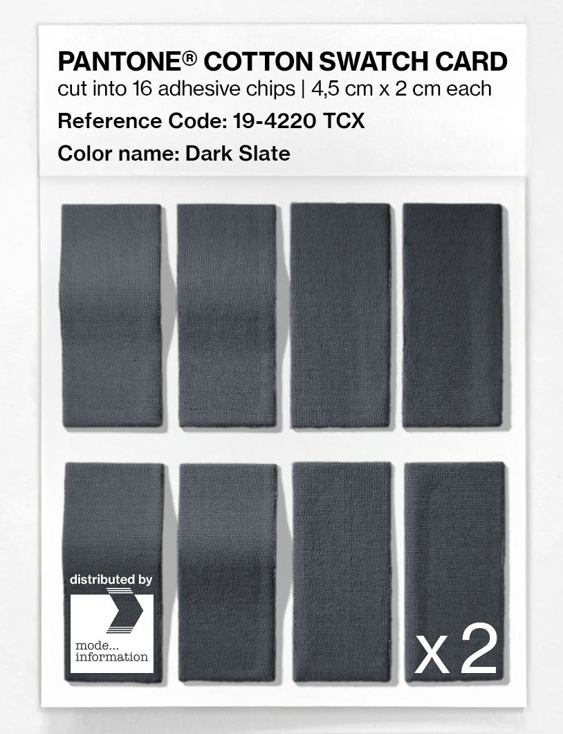 Product image 5 of the product “PANTONE® COTTON SWATCH CARD 19-4220 TCX Dark Slate ”